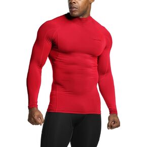 TSLA 1 or 3 Pack Men's UPF 50+ Mock Long Sleeve Compression Shirts, Athletic Workout Shirt, Water Sports Rash Guard in Saudi Arabia