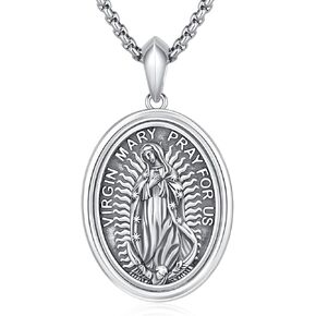 قلادة جودس ثلاثية القمر للنساء ، 925 جنيه إسترليني الفضة ويكان المجوهرات Hecate قلادة والتعويذة قلادة للنساء in Kuwait