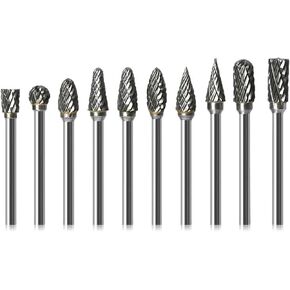10 Kinds of Carbide Drill Bit Tungsten Steel Carbide Rotary File Electric Milling Cutter Grinding Head Tool Grinders Accessories 1Pcs(B-1) in Saudi Arabia