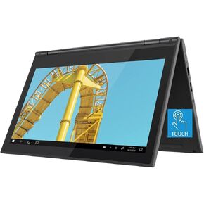 Lenovo 11.6" 2-in-1 Touchscreen Ultra Slim Laptop, Quad-Core N4120 up to 2.6GHz, 4GB RAM, 64GB SSD, WiFi, Bluetooth, Hugo Tech Mart Pen, Charcoal, Windows 11 Pro Edu in Kuwait