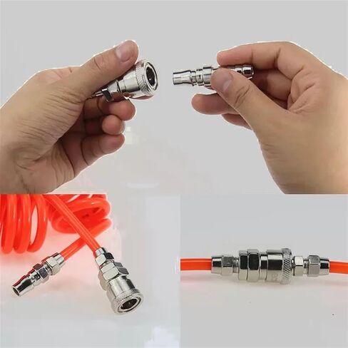 Pneumatic Connectors Coupling C-type Hose Fitting 6mm 8mm 10mm 12mm Quick Release Male Female Joint Air Compressor Accessories(PM,20) in Saudi Arabia