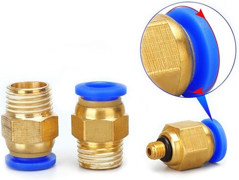 50PCS PC Pneumatic Fitting Air Connector Quick Connecors Fitttings PC4-M5 PC4-01 PC6-01 PC6-02 1/8" 1/4" 3/8" 1/2" Male Thread(6mm,3/8 inch) in Saudi Arabia
