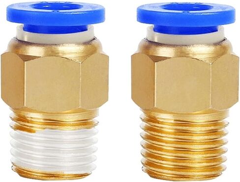 50PCS PC Pneumatic Fitting Air Connector Quick Connecors Fitttings PC4-M5 PC4-01 PC6-01 PC6-02 1/8" 1/4" 3/8" 1/2" Male Thread(6mm,3/8 inch) in Saudi Arabia
