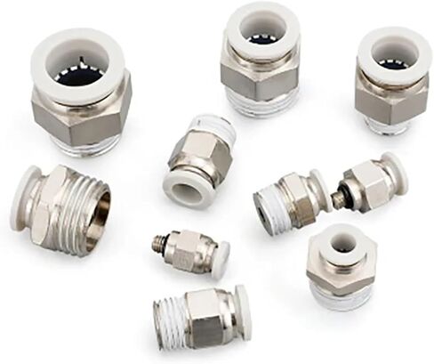 10pcs PC4-01/PC4-02/PC6-02/PC8-01_WHITE موصل الأنابيب السريع للذكور المستقيمة ذات اللمسات الهوائية (PC10-02-أبيض) in Saudi Arabia