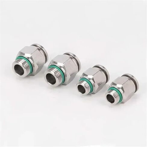 304 توصيل خرطوم الهوائي الفولاذ المقاوم للصدأ 4-12 مم من PC G-Thread Tube Tube Connector M5 1/8 1/4 3/8 1/2 تجهيزات الأنابيب السريعة (PC4-G01) in Saudi Arabia
