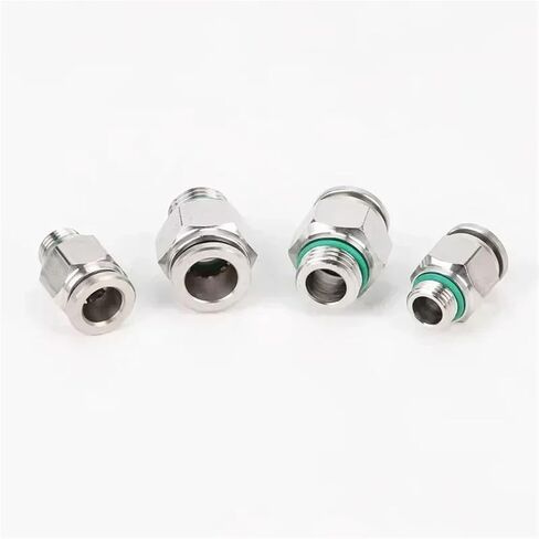 304 توصيل خرطوم الهوائي الفولاذ المقاوم للصدأ 4-12 مم من PC G-Thread Tube Tube Connector M5 1/8 1/4 3/8 1/2 تجهيزات الأنابيب السريعة (PC4-G01) in Saudi Arabia