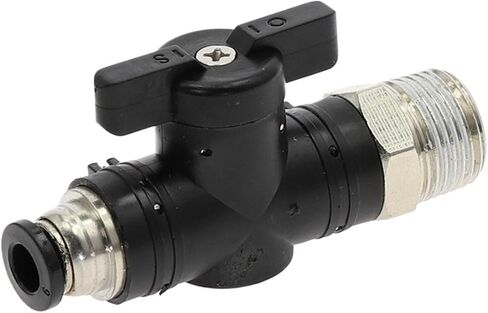 BC Pneumatic Manual Switch Ball Valve 4-12mm Tube Push In Quick Joint Connector Hand Valve To Turn 1/8" 3/8" 1/2" PT Male thread(BC 10mm,3/8 inch) in Saudi Arabia