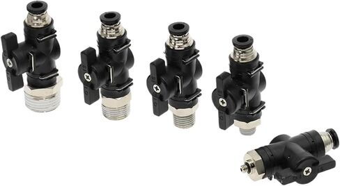 BC Pneumatic Manual Switch Ball Valve 4-12mm Tube Push In Quick Joint Connector Hand Valve To Turn 1/8" 3/8" 1/2" PT Male thread(BC 10mm,3/8 inch) in Saudi Arabia