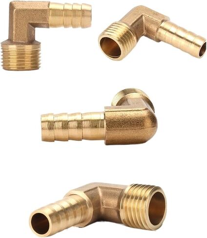 1pcs خرطوم النحاس Barb Fitting Elbow 6/8/10/12/16mm إلى 1/4 1/8 1/2 3/8 "BSPT MALE THROW BARDED CONNECTOR ADAPTER (16 مم بارب ، 3/8") in Saudi Arabia