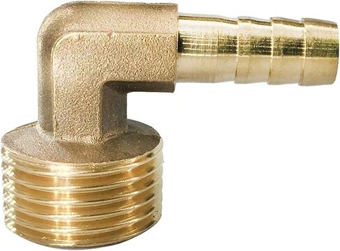 1pcs خرطوم النحاس Barb Fitting Elbow 6/8/10/12/16mm إلى 1/4 1/8 1/2 3/8 "BSPT MALE THROW BARDED CONNECTOR ADAPTER (16 مم بارب ، 3/8") in Saudi Arabia