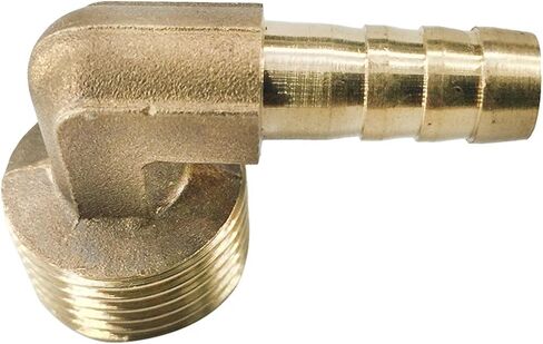 1pcs خرطوم النحاس Barb Fitting Elbow 6/8/10/12/16mm إلى 1/4 1/8 1/2 3/8 "BSPT MALE THROW BARDED CONNECTOR ADAPTER (16 مم بارب ، 3/8") in Saudi Arabia