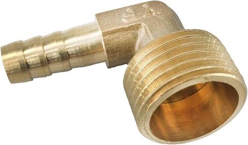 1pcs خرطوم النحاس Barb Fitting Elbow 6/8/10/12/16mm إلى 1/4 1/8 1/2 3/8 "BSPT MALE THROW BARDED CONNECTOR ADAPTER (16 مم بارب ، 3/8") in Saudi Arabia