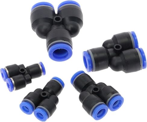 PY PW "3 طريق منفذ Y شكل الهواء الهوائية 4mm-16mm OD ضغط أنبوب أنبوب في موصلات تركيب أنابيب الغاز تجهيزات سريعة (PY-8MM) in Saudi Arabia