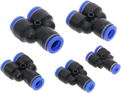 PY PW "3 طريق منفذ Y شكل الهواء الهوائية 4mm-16mm OD ضغط أنبوب أنبوب في موصلات تركيب أنابيب الغاز تجهيزات سريعة (PY-8MM) in Saudi Arabia