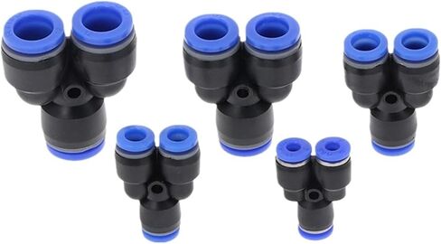 PY PW "3 طريق منفذ Y شكل الهواء الهوائية 4mm-16mm OD ضغط أنبوب أنبوب في موصلات تركيب أنابيب الغاز تجهيزات سريعة (PY-8MM) in Saudi Arabia
