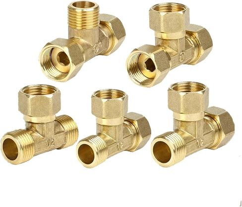 1pcs 1/2 "تجهيزات النحاس 3-way الداخلية والخارجية المفاصل المنقولة (BB) in Saudi Arabia