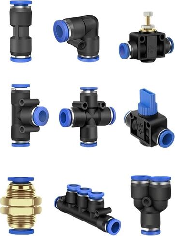 Pneumatic Fitting Pipe Connector Quick Release Coupling 4 6 8 10 12mm PU PV PE HVFF PY PZA PK PM PSA Tube Connectors(PSA,6mm) in Saudi Arabia