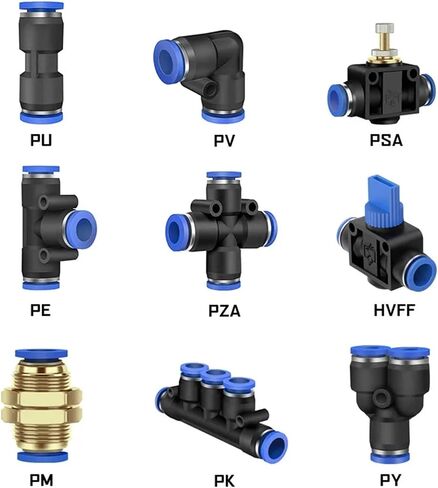 Pneumatic Fitting Pipe Connector Quick Release Coupling 4 6 8 10 12mm PU PV PE HVFF PY PZA PK PM PSA Tube Connectors(PSA,6mm) in Saudi Arabia