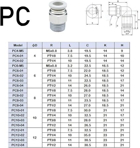 SL/PB/PX White Type Air Hose Rapidities Pipe Quick Release Pneumatic Fitting 1/4 1/8 3/8 1/2(8-01,PX) in Saudi Arabia