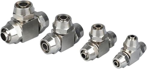 Pneumatic Fast Screw Fittings Reducer Connector T 4/6/8/10/12mm Lock Nut High Pressure Quick Screwing Tee Pipe Connectors(14mm to 12mm) in Saudi Arabia