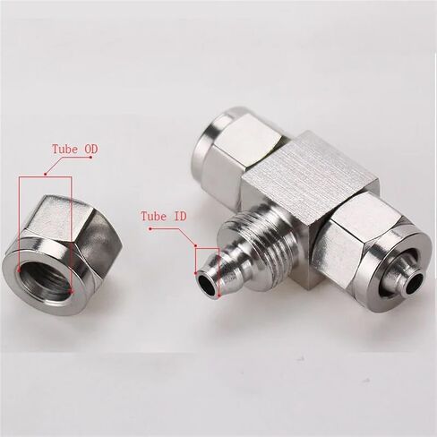 Pneumatic Fast Screw Fittings Reducer Connector T 4/6/8/10/12mm Lock Nut High Pressure Quick Screwing Tee Pipe Connectors(14mm to 12mm) in Saudi Arabia