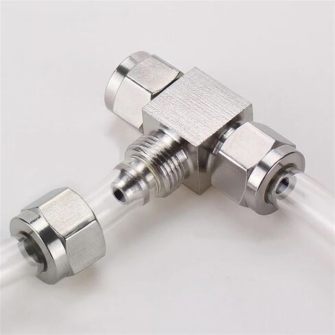 Pneumatic Fast Screw Fittings Reducer Connector T 4/6/8/10/12mm Lock Nut High Pressure Quick Screwing Tee Pipe Connectors(14mm to 12mm) in Saudi Arabia