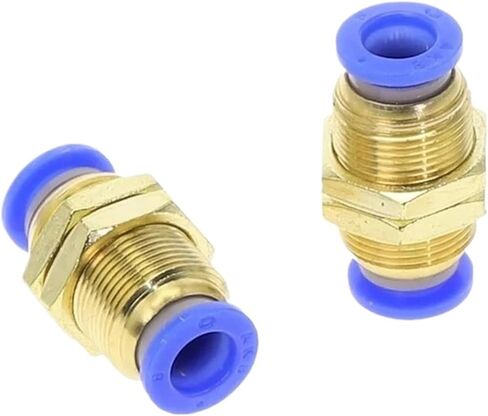 PM" Tube One Touch Push Into Gas Connector Brass Quick Fitting 4mm to 12mm OD Hose Air Pneumatic Straight Bulkhead Union(PM-4mm) in Saudi Arabia