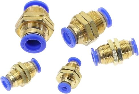 PM" Tube One Touch Push Into Gas Connector Brass Quick Fitting 4mm to 12mm OD Hose Air Pneumatic Straight Bulkhead Union(PM-4mm) in Saudi Arabia
