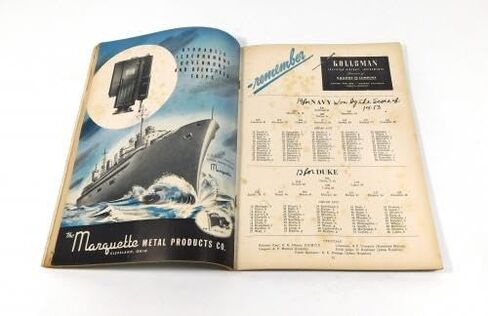 1943 Duke at College Football Program 10-9-43 Baltimore - College Programs in Saudi Arabia