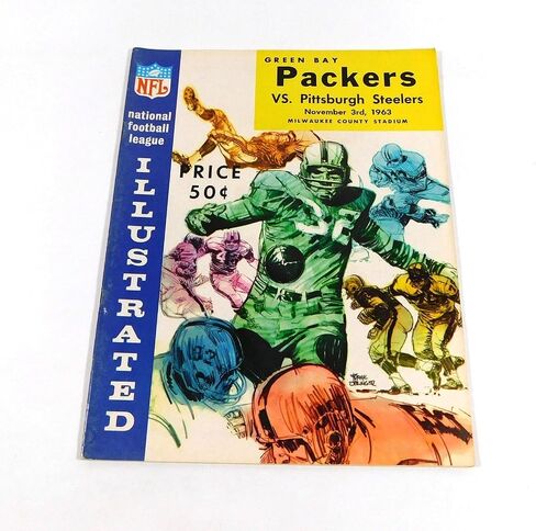 1963 Pittsburgh Steelers في Bay Packers NFL Football Program 11-3-63-برامج اتحاد كرة القدم الأميركي in Saudi Arabia
