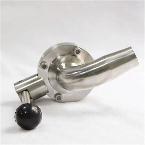 1PCS 2" 45mm-51mm SS304 Stainless Steel Sanitary One Side 2" Tri Clamp One Side Elbow Valve(51mm) in Saudi Arabia