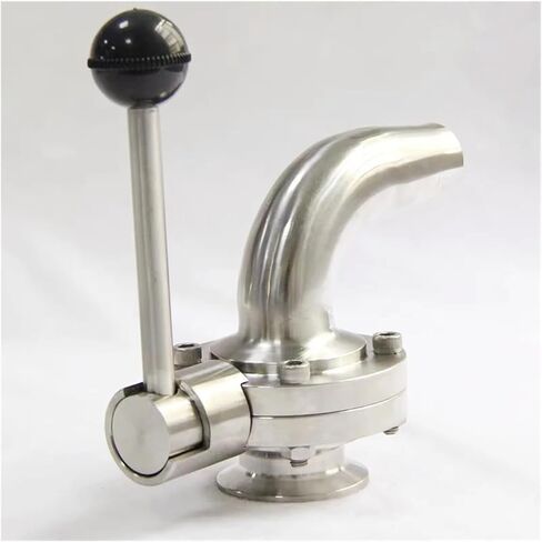 1PCS 2" 45mm-51mm SS304 Stainless Steel Sanitary One Side 2" Tri Clamp One Side Elbow Valve(51mm) in Saudi Arabia