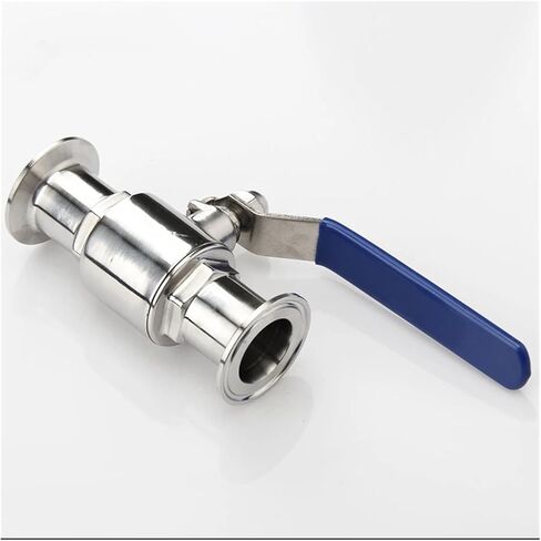 1PCS 1P 3/4" 1" 1-1/2" 2" 304 stainless steel sanitary grade two-way ball valve three-clamp 50.5mm/64mm ferrule type(51mm x Ferrule 64) in Saudi Arabia