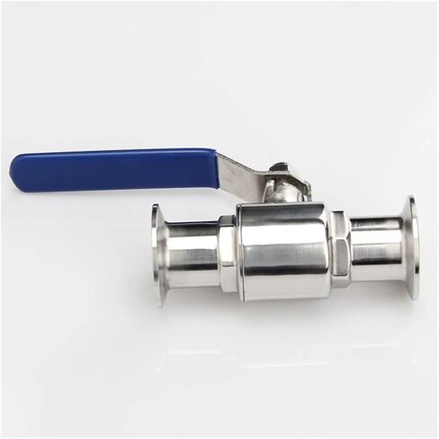 1PCS 1P 3/4" 1" 1-1/2" 2" 304 stainless steel sanitary grade two-way ball valve three-clamp 50.5mm/64mm ferrule type(51mm x Ferrule 64) in Saudi Arabia