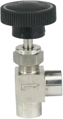 1PCS 1/4" NPT Female Elbow Needle Valve 304 Stainless Steel Flow Control in Saudi Arabia