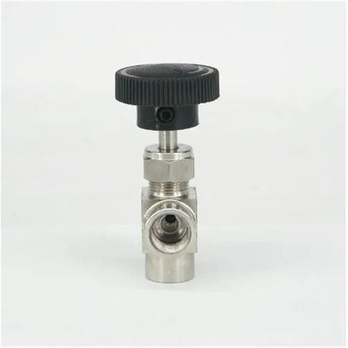 1PCS 1/4" NPT Female Elbow Needle Valve 304 Stainless Steel Flow Control in Saudi Arabia