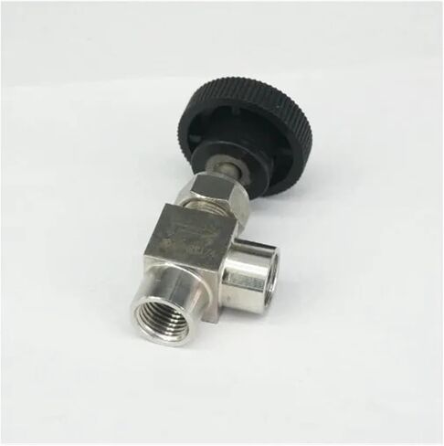 1PCS 1/4" NPT Female Elbow Needle Valve 304 Stainless Steel Flow Control in Saudi Arabia