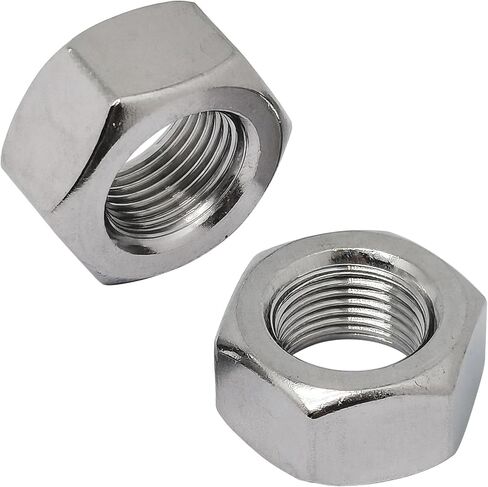 m12x1.25mm hex nut gut ، 304 من الفولاذ المقاوم للصدأ مقاوم المقاوم للصدأ سداسيس القفل ، والفضة ، 5pcs in Kuwait