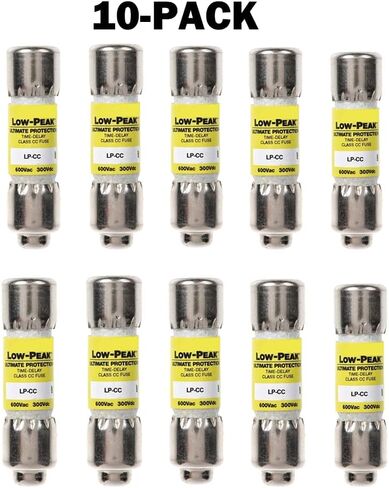 10-Pack New LP-CC-1/2 LP-CC-1/2A LP-CC 1/2 0.5A 600Vac Time Delay Fuse，LP-CC-1/2 Current Limiting Class CC Rejection Cartridge Fuses in Kuwait