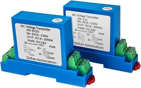 Hall Voltage Transmitter Voltage 35mm Din Rail AC0-20V DC0-20V AC0-150V DC0-150V Hall Signal Isolation Converter(Input AC 0-1000V_DC24V Power Supply_Output 4-20MA) in Kuwait