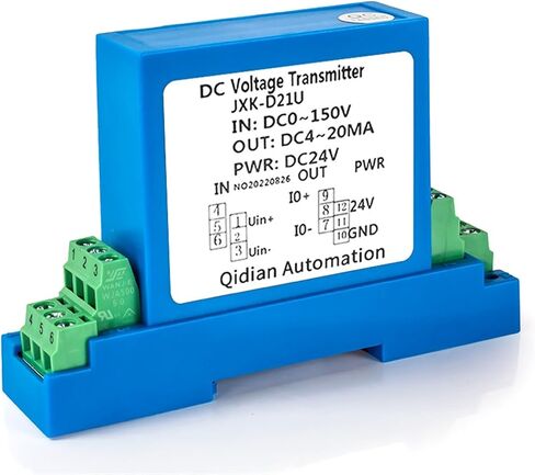 Hall Voltage Transmitter Voltage 35mm Din Rail AC0-20V DC0-20V AC0-150V DC0-150V Hall Signal Isolation Converter(Input AC 0-1000V_DC24V Power Supply_Output 4-20MA) in Kuwait