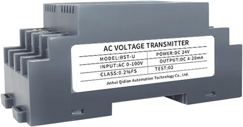 1PCS Voltage Signal Converter Sensor 35mm Din Rail Input AC0-500V AC0-380V AC0-220V AC0-1000V Voltage Transmitter(Output 0-20MA_DC24V Power Supply_Input AC0-380V) in Saudi Arabia