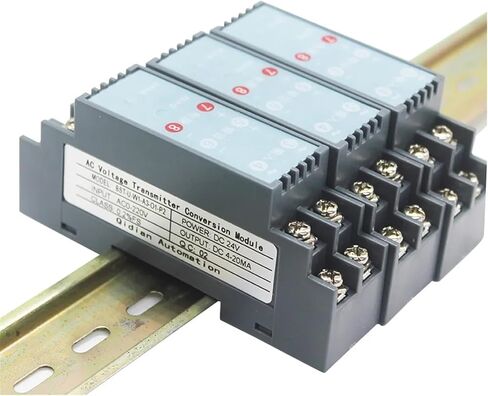 1PCS Voltage Signal Converter Sensor 35mm Din Rail Input AC0-500V AC0-380V AC0-220V AC0-1000V Voltage Transmitter(Output 0-20MA_DC24V Power Supply_Input AC0-380V) in Saudi Arabia