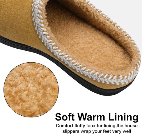 Mixin Womens House Slippers مريح الفراء الدافئ مبطن بأحذية غرفة نوم الرغوة مع مطاط مضاد للانزلاق في الهواء الطلق في الهواء الطلق in Kuwait