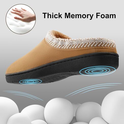 Mixin Womens House Slippers مريح الفراء الدافئ مبطن بأحذية غرفة نوم الرغوة مع مطاط مضاد للانزلاق في الهواء الطلق في الهواء الطلق in Kuwait
