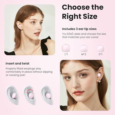 Earplugs for Sleeping,Noise Reduction Soft Reusable Silicone Earplugs with Carrying Case, Hearing Protection Ear Plugs for Concert,Focus,Working,Studying&Sound Reduction 30dB in Kuwait
