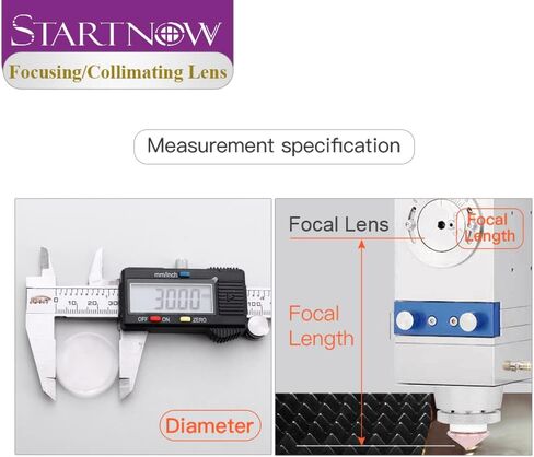 Startnow WSX Non-Original Fused Silica Focus Lens 2Pcs/Set Collimating Lens Dia.37mm FL100/150/190/200 Fiber Laser Lens for WSX Welding Machine Head (WSX, Dia.37mm CL100 Collimate Len) in Kuwait