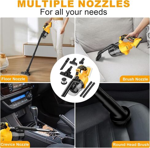 مكنسة مكسورة مناسحة لبطارية DeWalt 20V ، 100 AW AWNHELD PACHUM منظف مع مرشح HEPA قابل للغسل ، فراغ متجر محمول 55CFM للسيارة/الحيوانات الأليفة/السجاد/الأرضيات الصلبة (بدون بطارية) in Saudi Arabia