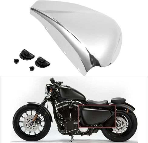 ABS ABS Side Battery Cover متوافق مع Harley Sportster 883 1200 XL883 XL1200 2004-2013 Gloss Black in Kuwait