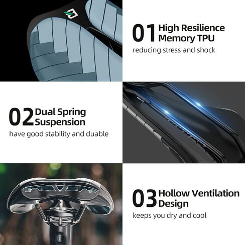ROCKBROS Mountain Bike Saddle MTB Saddle Bicycle Saddle Comfortable Memory TPU Cushion for Road MTB ebike Riding Specialized in Saudi Arabia